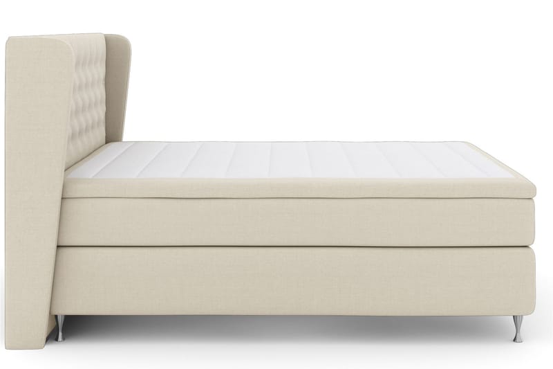 Select No 4 Komplett Sengepakke 160x200 Fast/Medium - Beige/Sølvben - Møbler - Senger - Komplett sengepakke