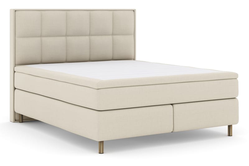 Select No 4 Komplett Sengepakke 180x200 Fast - Beige/Kobberben - Møbler - Senger - Komplett sengepakke