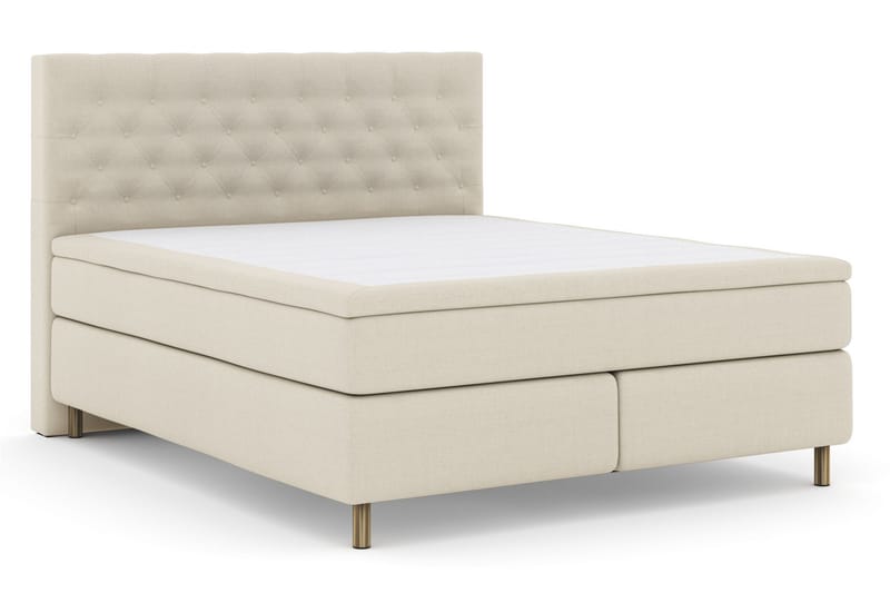 Select No 4 Komplett Sengepakke 180x200 Fast/Medium - Beige/Kobberben - Møbler - Senger - Komplett sengepakke