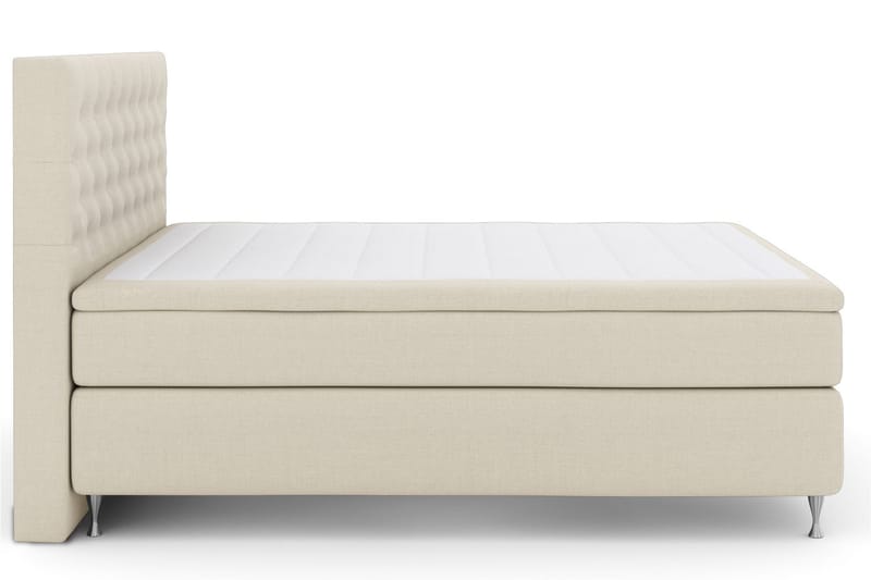 Select No 4 Komplett Sengepakke 180x200 Fast/Medium - Beige/Sølvben - Møbler - Senger - Komplett sengepakke