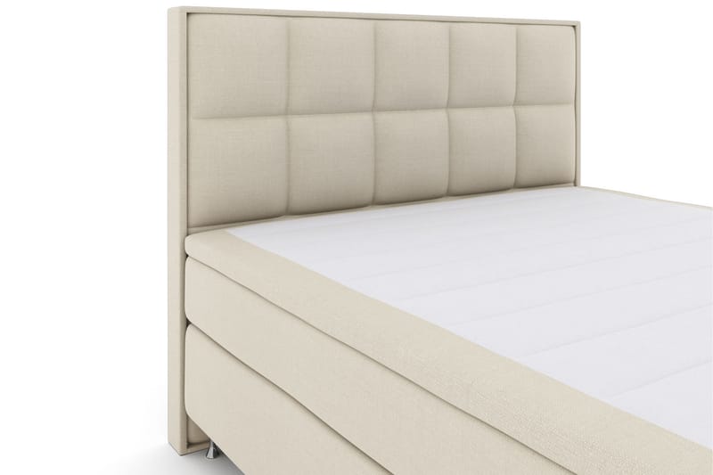 Select No 4 Komplett Sengepakke 180x200 Fast/Medium - Beige/Sølvben - Møbler - Senger - Komplett sengepakke