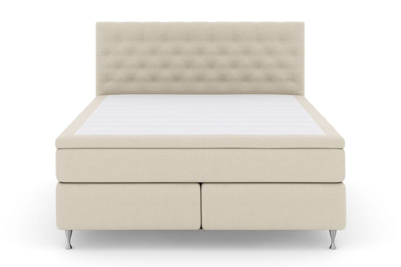 Select No 4 Komplett Sengepakke 180x200 Fast/Medium - Beige/Sølvben - Møbler - Senger - Komplett sengepakke