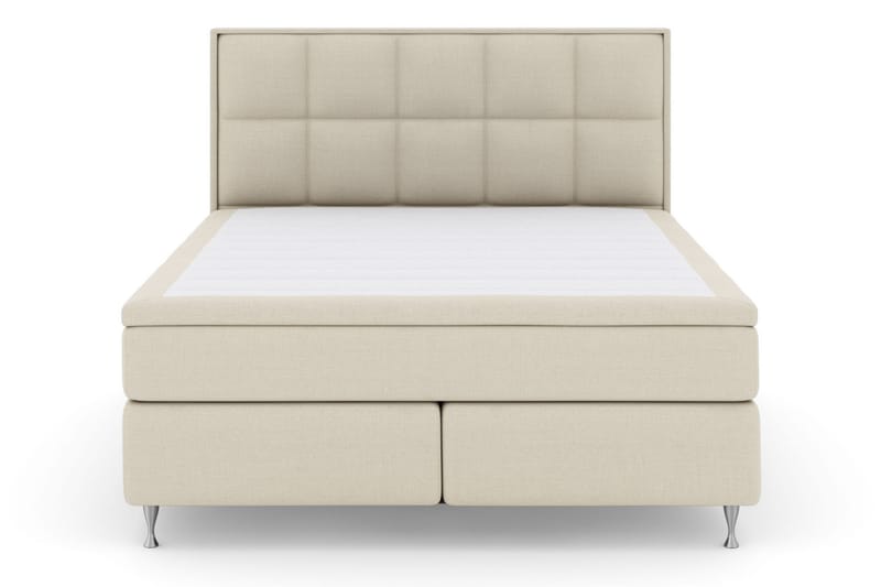 Select No 4 Komplett Sengepakke 180x200 Fast/Medium - Beige/Sølvben - Møbler - Senger - Komplett sengepakke