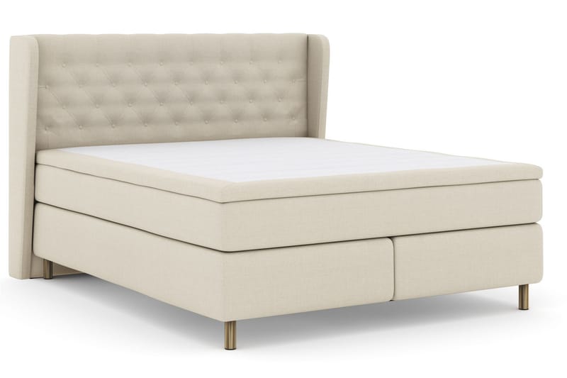 Select No 5 Komplett Sengepakke 180x200 Fast/Medium Watergel - Beige/Kobberben - Møbler - Senger - Komplett sengepakke