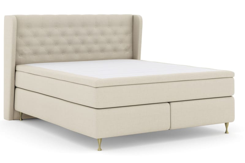 Select No 5 Komplett Sengepakke 210x210 Fast Lateks - Beige/Gullben - Møbler - Senger - Komplett sengepakke