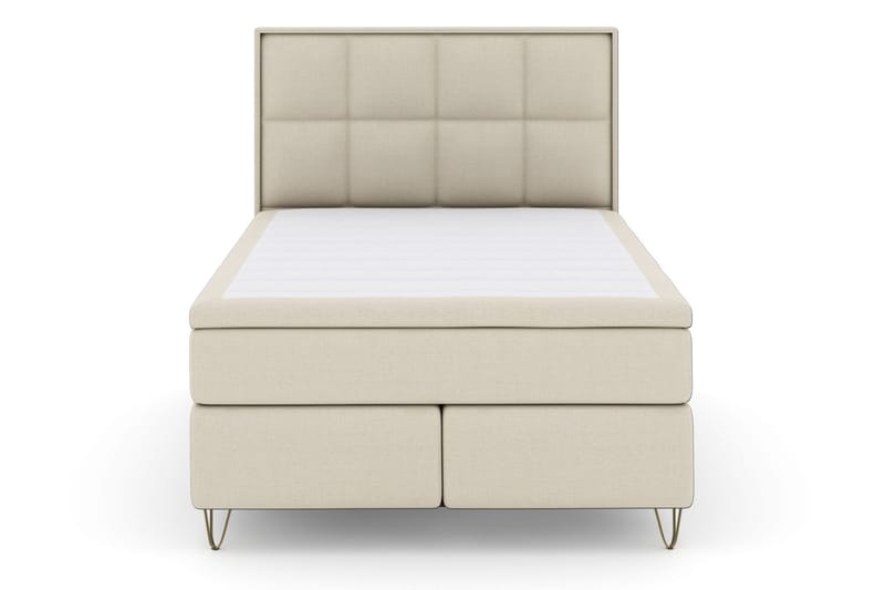 Select No 6 Komplett Sengepakke 140x200 Fast Memory/Pocket - Beige/V-formede Metallben - Møbler - Senger - Komplett sengepakke