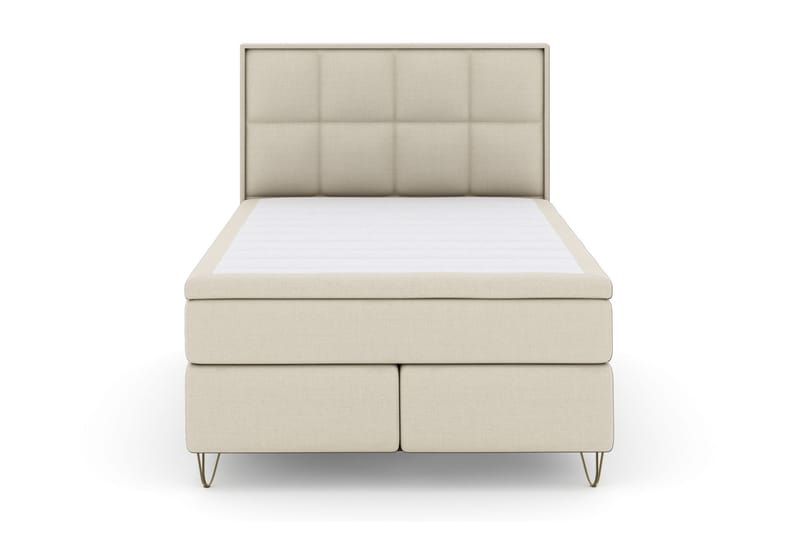 Select No 6 Komplett Sengepakke 140x200 F/M Memory/Pocket - Beige/V-formede Metallben - Møbler - Senger - Komplett sengepakke