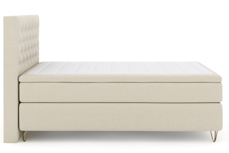 Select No 6 Komplett Sengepakke 160x200 Fast Memory/Pocket - Beige/V-formede Metallben - Møbler - Senger - Komplett sengepakke