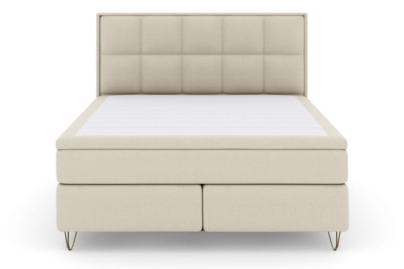 Select No 6 Komplett Sengepakke 180x200 Fast Memory/Pocket - Beige/V-formede Metallben - Møbler - Senger - Komplett sengepakke