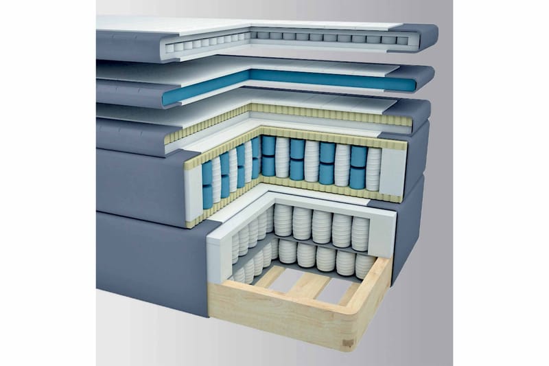 Select No 6 Kontinentalseng 180x200 Medium Memory/Pocket - Beige/Gullben - Møbler - Senger - Kontinentalsenger