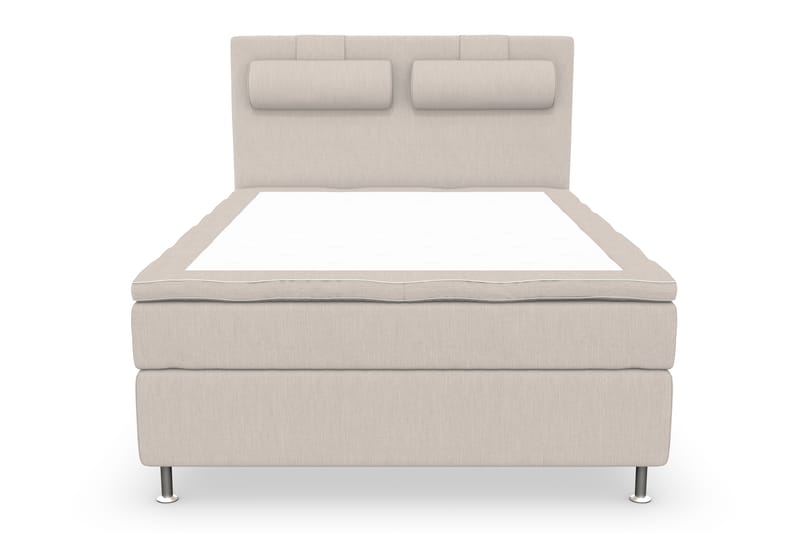 Superior Lyx Komplett Sengepakke 120 cm Beige - Sølvben - Møbler - Senger - Komplett sengepakke