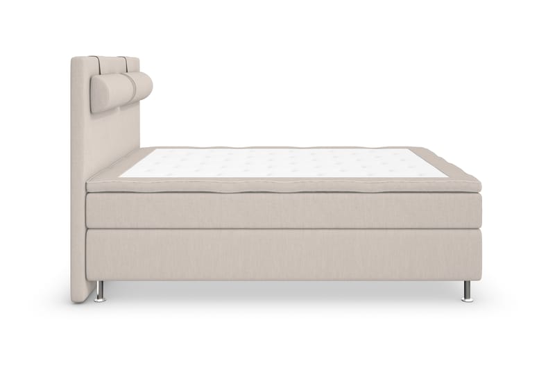 Superior Lyx Komplett Sengepakke 120 cm Beige - Sølvben - Møbler - Senger - Komplett sengepakke