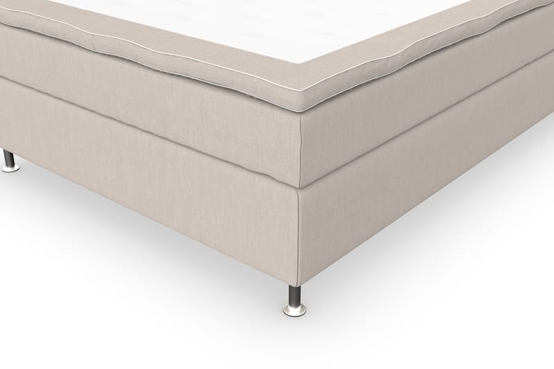 Superior Lyx Komplett Sengepakke 120 cm Beige - Sølvben - Møbler - Senger - Komplett sengepakke