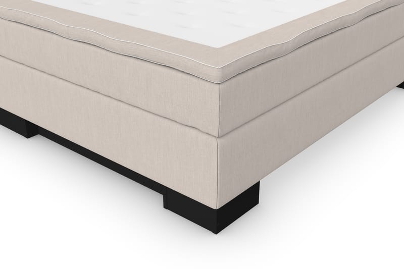 Superior Lyx Komplett Sengepakke 120 cm Beige - Svart Sokkel - Møbler - Senger - Komplett sengepakke