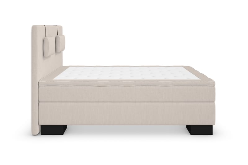 Superior Lyx Komplett Sengepakke 120 cm Beige - Svart Sokkel - Møbler - Senger - Komplett sengepakke