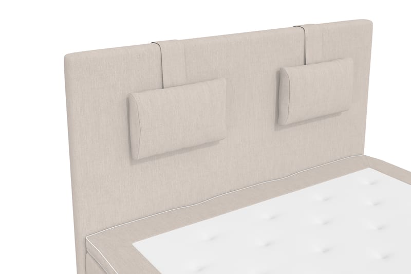 Superior Lyx Komplett Sengepakke 120 cm Beige - Svart Sokkel - Møbler - Senger - Komplett sengepakke