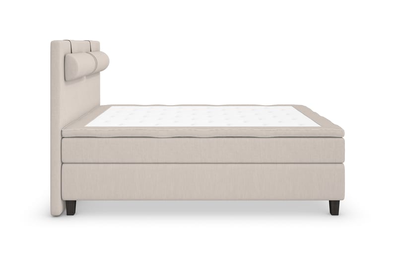 Superior Lyx Komplett Sengepakke 120 cm Beige - Svarte Ben - Møbler - Senger - Komplett sengepakke