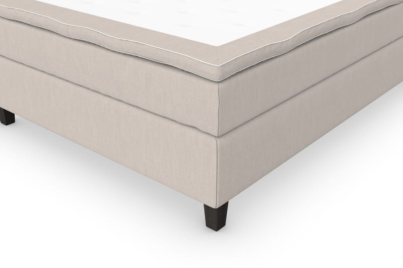 Superior Lyx Komplett Sengepakke 120 cm Beige - Svarte Ben - Møbler - Senger - Komplett sengepakke