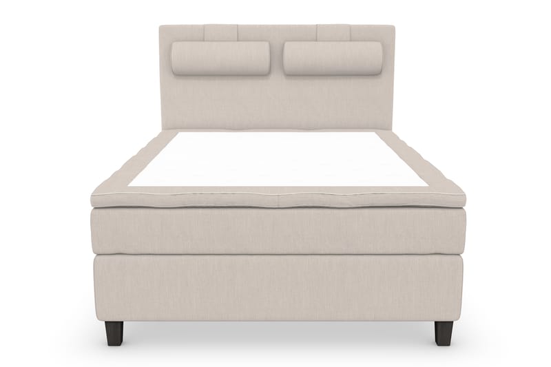 Superior Lyx Komplett Sengepakke 120 cm Beige - Svarte Ben - Møbler - Senger - Komplett sengepakke