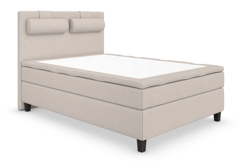 Superior Lyx Komplett Sengepakke 120 cm Beige - Svarte Ben - Møbler - Senger - Komplett sengepakke