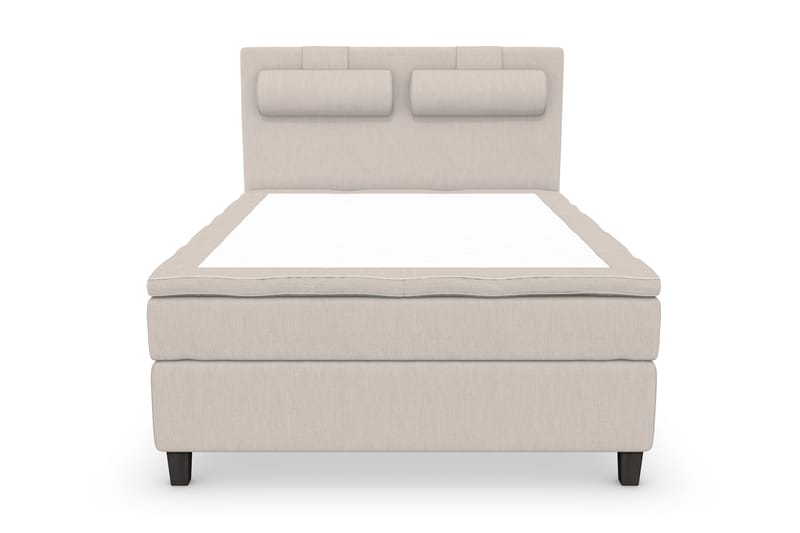 Superior Lyx Komplett Sengepakke 140 cm Beige - Svarte Ben - Møbler - Senger - Komplett sengepakke