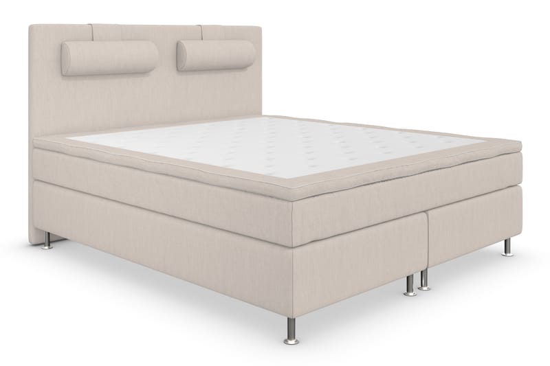 Superior Lyx Komplett Sengepakke 160 cm Beige - Sølvben - Møbler - Senger - Komplett sengepakke