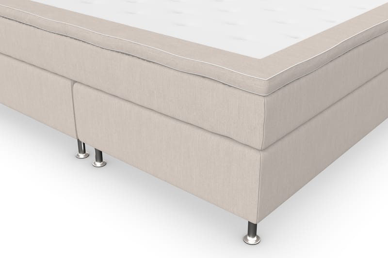 Superior Lyx Komplett Sengepakke 160 cm Beige - Sølvben - Møbler - Senger - Komplett sengepakke