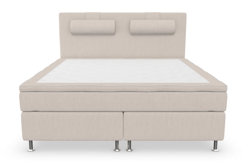 Superior Lyx Komplett Sengepakke 160 cm Beige - Sølvben - Møbler - Senger - Komplett sengepakke