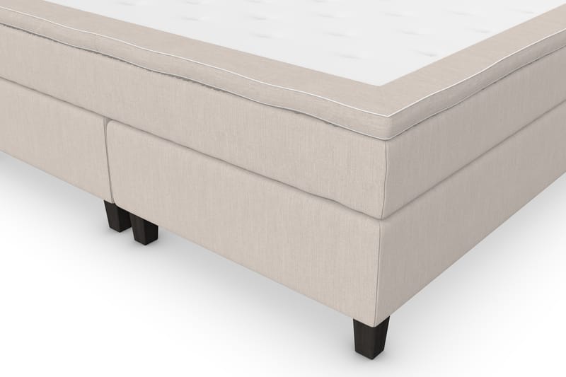 Superior Lyx Komplett Sengepakke 180 cm Beige - Svarte Ben - Møbler - Senger - Komplett sengepakke