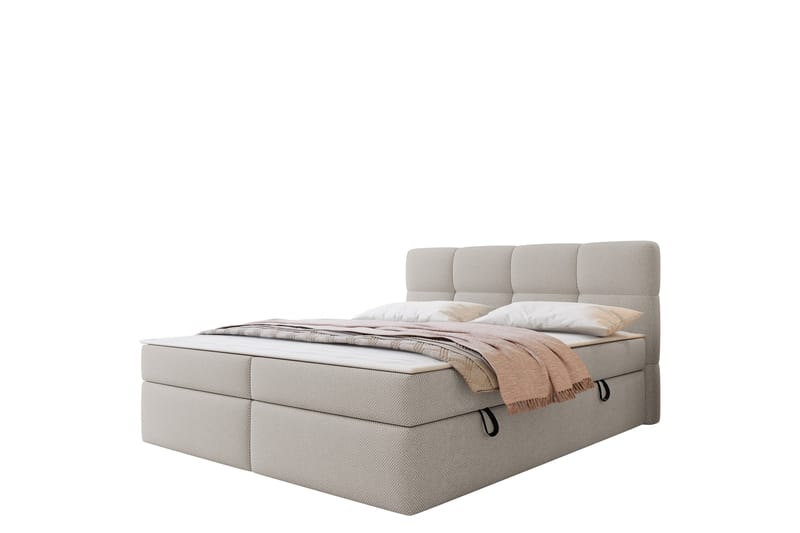 Leckersbo Sengpakke Kontinentalseng 160x200 cm - Beige - Møbler - Senger - Komplett sengepakke