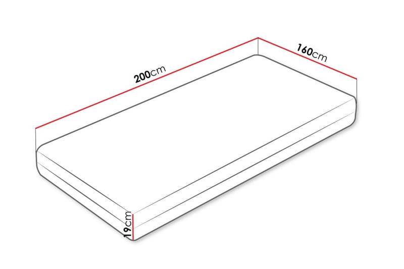 Billok Fjærmadrass 160x200 cm - Hvit - Møbler - Senger - Madrasser - Rammemadrass & springfjærmadrass