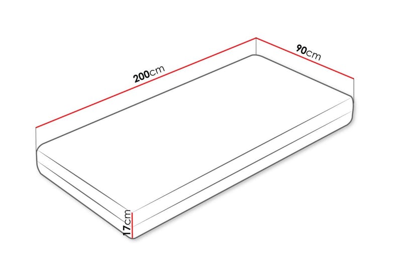 Garbo Fjærmadrass 90x200 cm - Hvit - Møbler - Senger - Madrasser - Rammemadrass & springfjærmadrass