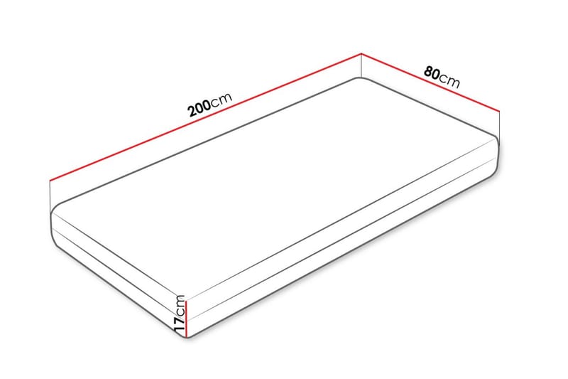 Guntorp Fjærmadrass 80x200 cm - Hvit - Møbler - Senger - Madrasser - Rammemadrass & springfjærmadrass