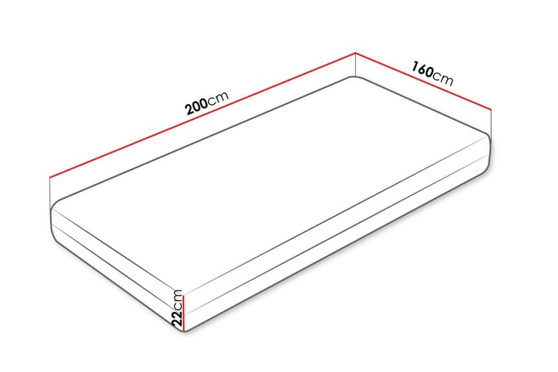 Huvudstorp Fjærmadrass 160x200 cm - Hvit - Møbler - Senger - Madrasser - Rammemadrass & springfjærmadrass