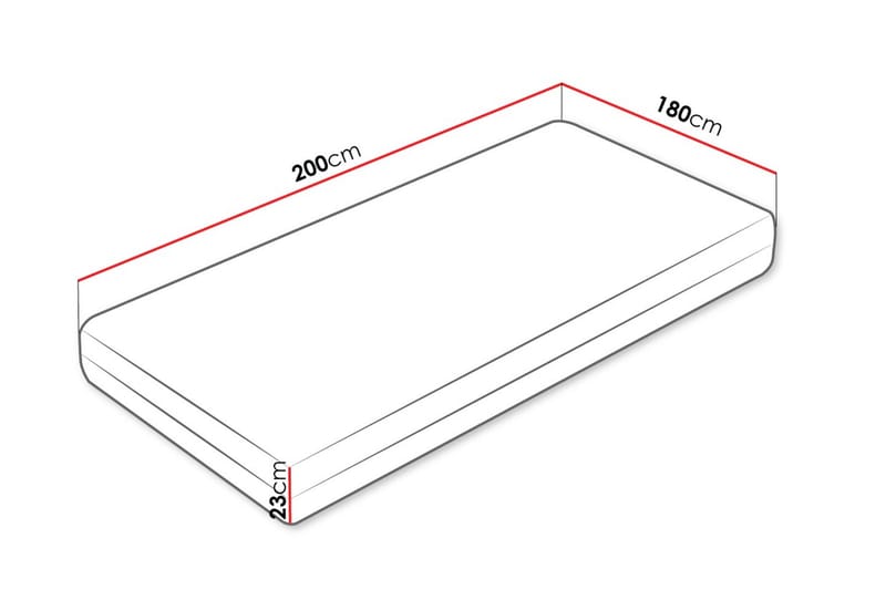 Norrbacksjø Fjærmadrass 180x200 cm - Hvit - Møbler - Senger - Madrasser - Rammemadrass & springfjærmadrass