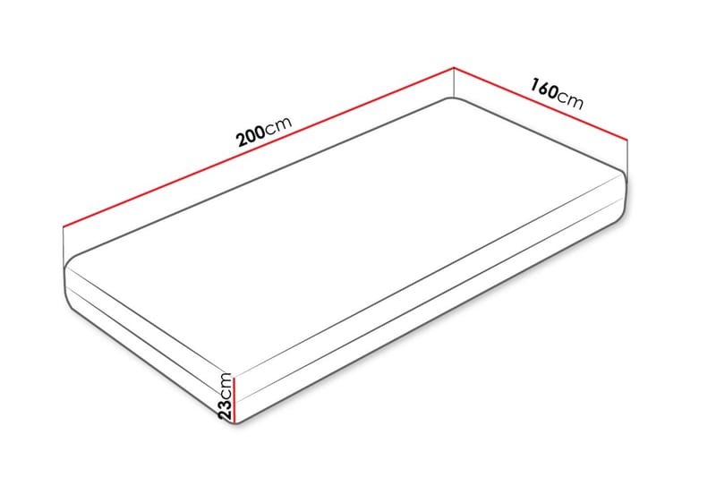 Norrbacksjö Fjærmadrass 160x200 cm - Hvit - Møbler - Senger - Madrasser - Rammemadrass & springfjærmadrass