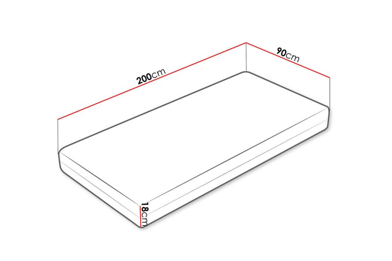 Freeland Skummadrass Vinter Sommar 90x200 cm - Hvit - Møbler - Senger - Madrasser - Overmadrass