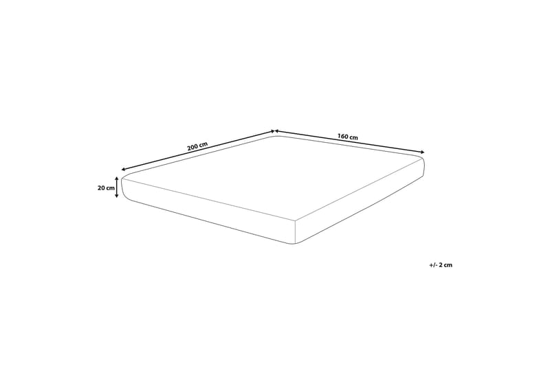 Crickmore Skummadrass 160x200cm - Hvit - Møbler - Senger - Madrasser - Skummadrass