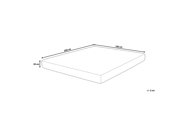 Pensick Skummadrass 160x200x20 cm - Hvit - Møbler - Senger - Madrasser - Skummadrass