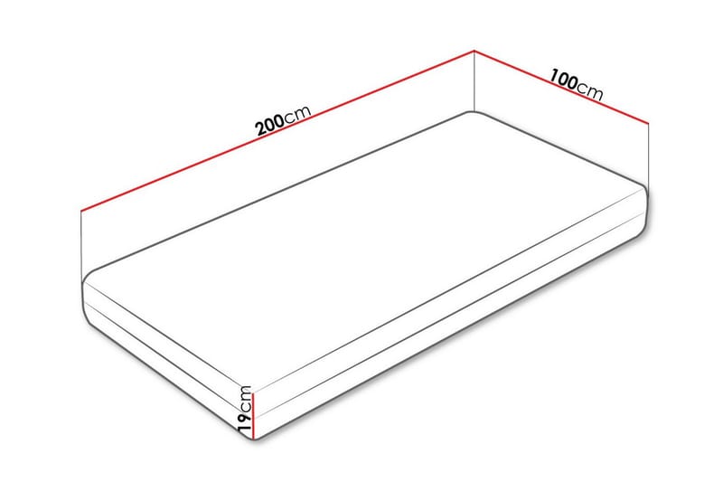 Arigna Fjærmadrass 100x200 cm - Hvit - Møbler - Senger - Madrasser - Rammemadrass & springfjærmadrass