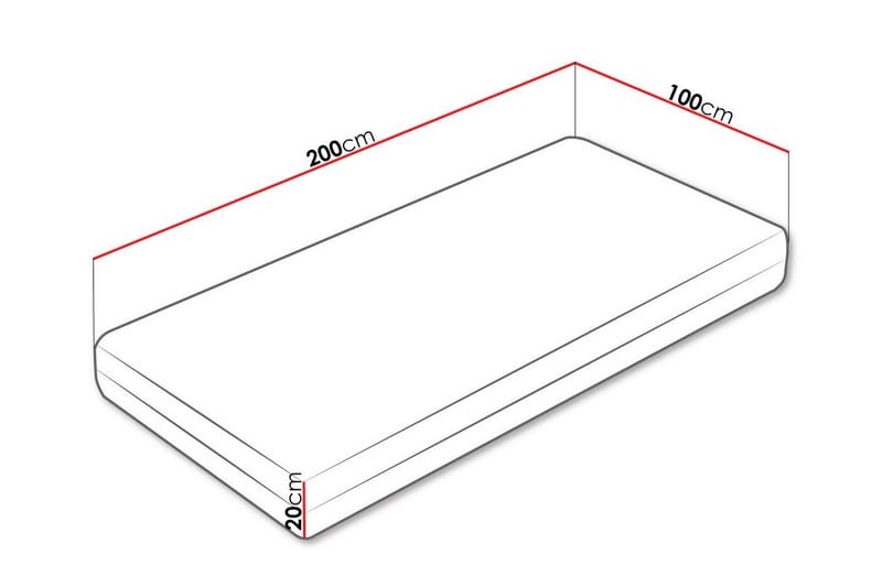 Arigna Fjærmadrass 100x200 cm - Hvit - Møbler - Senger - Madrasser - Rammemadrass & springfjærmadrass