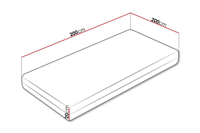 Arigna Fjærmadrass 200x200 cm - Hvit - Møbler - Senger - Madrasser - Rammemadrass & springfjærmadrass