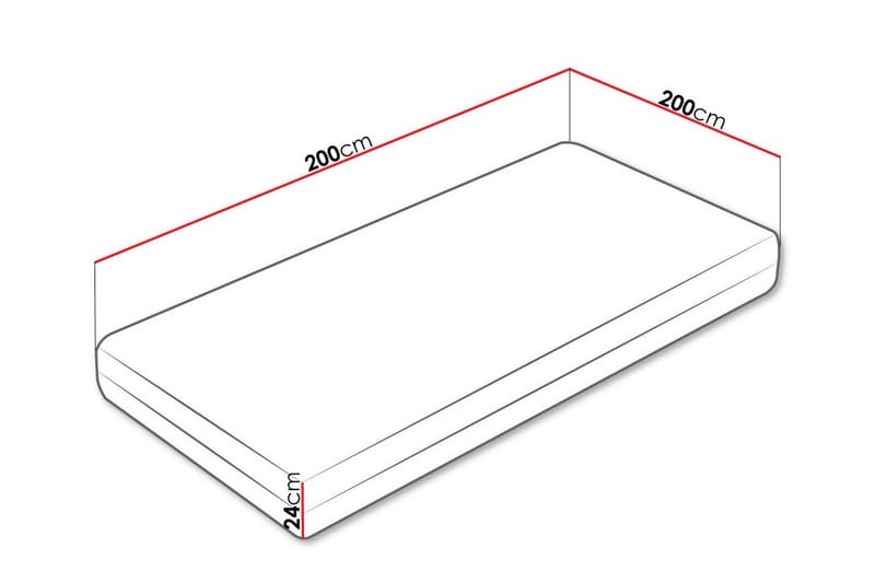 Derry Fjærmadrass 200x200 cm - Hvit - Møbler - Senger - Madrasser - Rammemadrass & springfjærmadrass