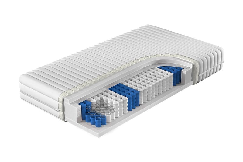 Madrass 90x200 - Hvit - Møbler - Senger - Madrasser - Rammemadrass & springfjærmadrass