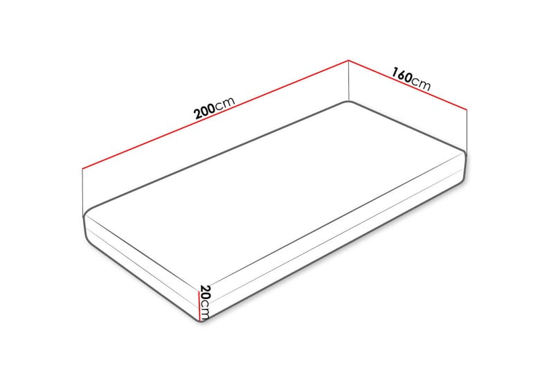 Profi Madrass 200x160x20 cm - 160x200 - Møbler - Senger - Madrasser - Rammemadrass & springfjærmadrass