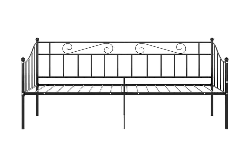 Ramme til sovesofa svart metall 90x200 cm - Svart - Møbler - Senger - Sengeramme & sengestamme