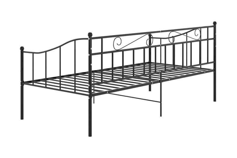 Ramme til sovesofa svart metall 90x200 cm - Svart - Møbler - Senger - Sengeramme & sengestamme