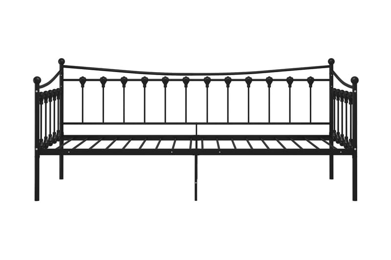 Ramme til sovesofa svart metall 90x200 cm - Svart - Møbler - Senger - Sengeramme & sengestamme