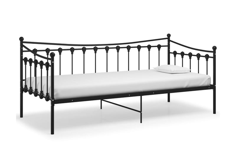 Ramme til sovesofa svart metall 90x200 cm - Svart - Møbler - Senger - Sengeramme & sengestamme