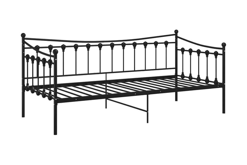 Ramme til sovesofa svart metall 90x200 cm - Svart - Møbler - Senger - Sengeramme & sengestamme